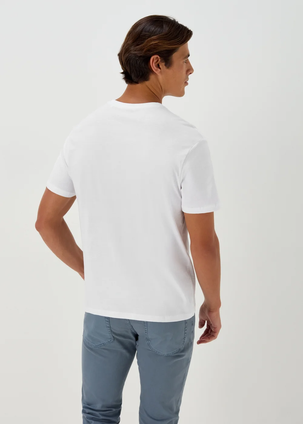 White Essential V-Neck T-Shirt - XS Image 2