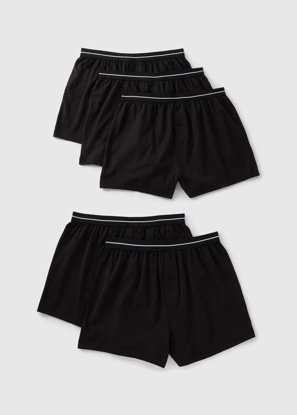 5 Pack Black Loose Fit Boxers - S Image 1