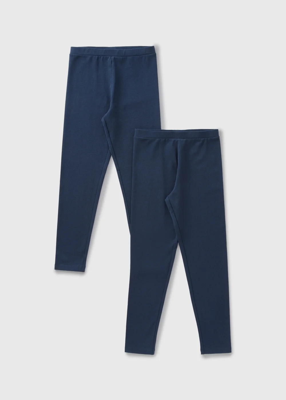 2 Pack Girls Navy Leggings (7-15yrs) - Age 7 Years Image 1