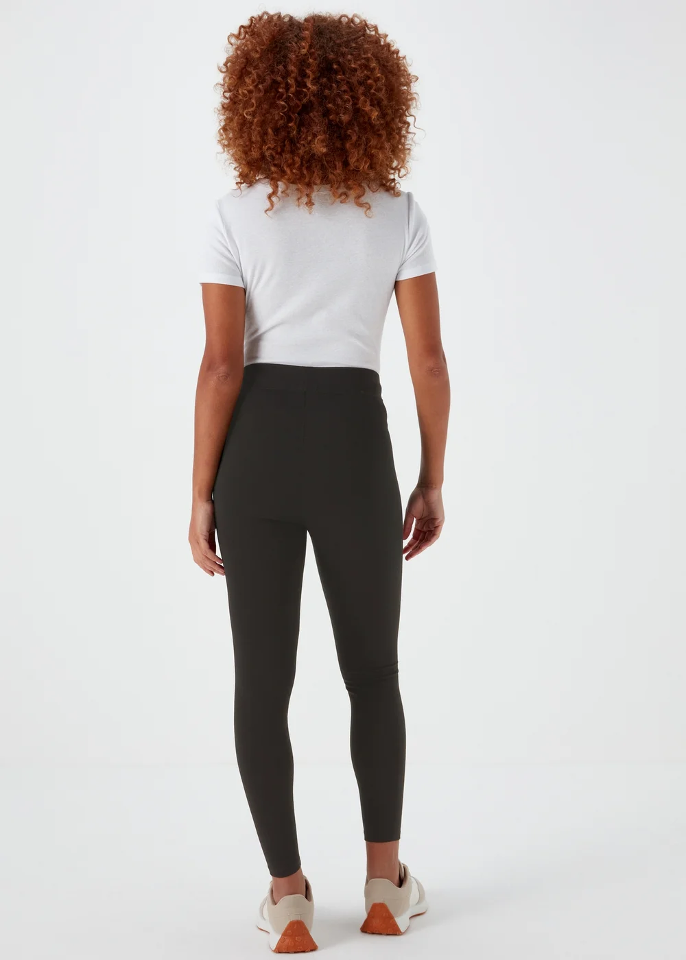 Black Plain Ponte Leggings - 8 Image 2