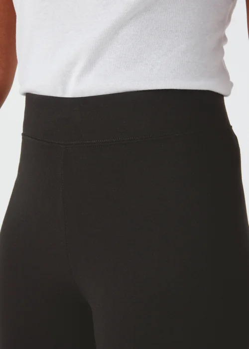 Black Plain Ponte Leggings - 8 Image 3