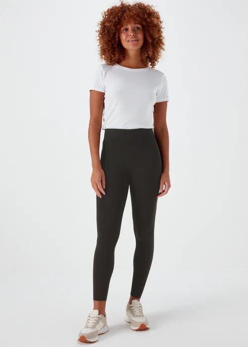 Black Plain Ponte Leggings - 8 Image 1