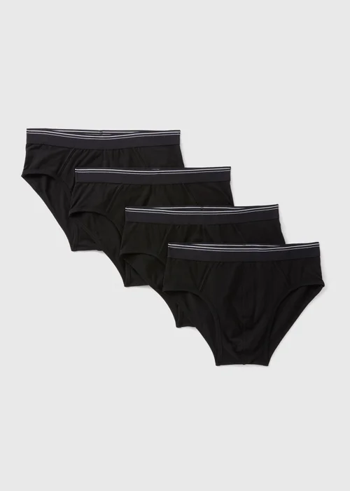 4 Pack Black Briefs - S Image 1