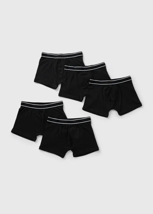 5 Pack Boys Black Trunks - 14 Yrs Image 1