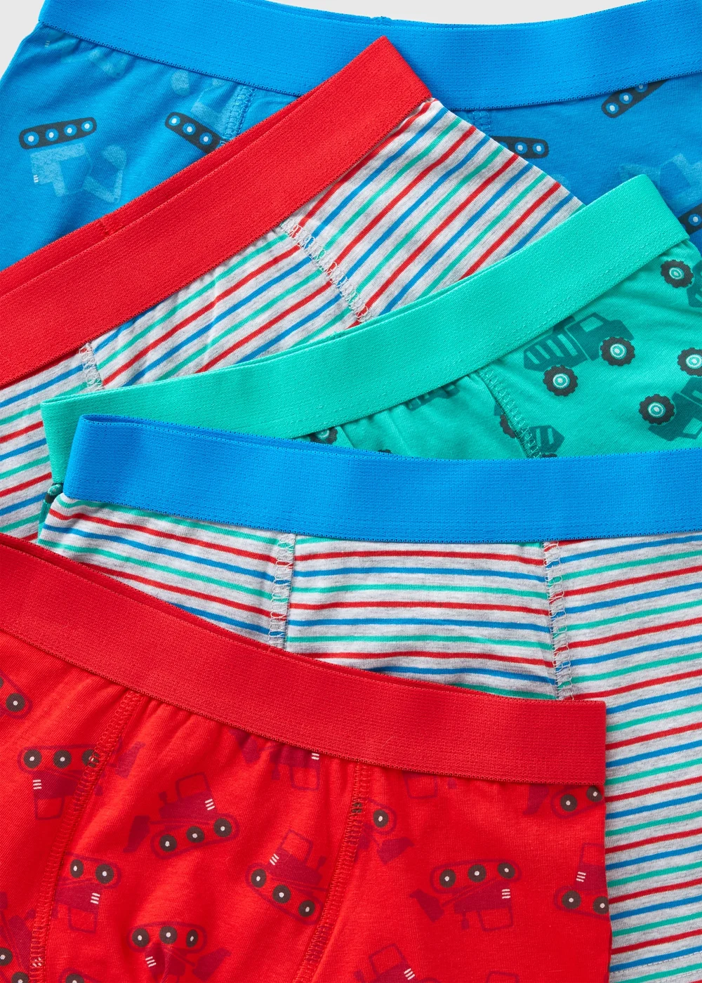 5 Pack Boys Multicolour Transport Boxers (4-16yrs) - 4-5 Yrs Image 2