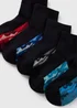 5 Pack Boys Black Camo Footbed Socks (Younger 6-Older 5.5) - Sizes 6 - 8.5 Image 2