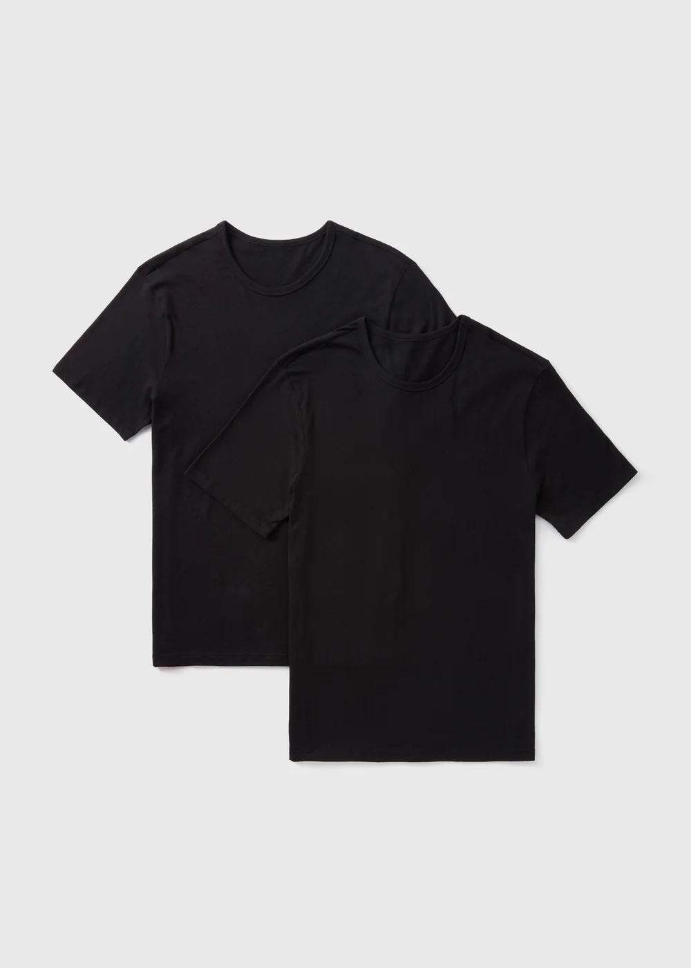 2 Pack Black Essential Crew Neck T-Shirts - S Image 1