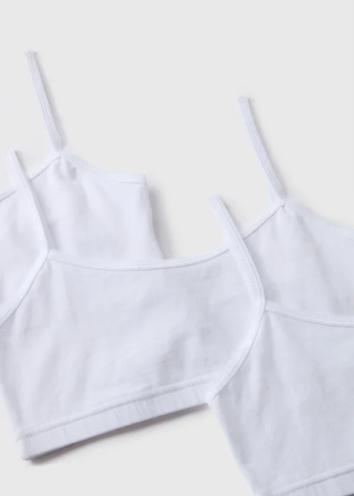 5 Pack Girls White Crop Tops (7-13yrs) - 6-7 Yrs Image 2