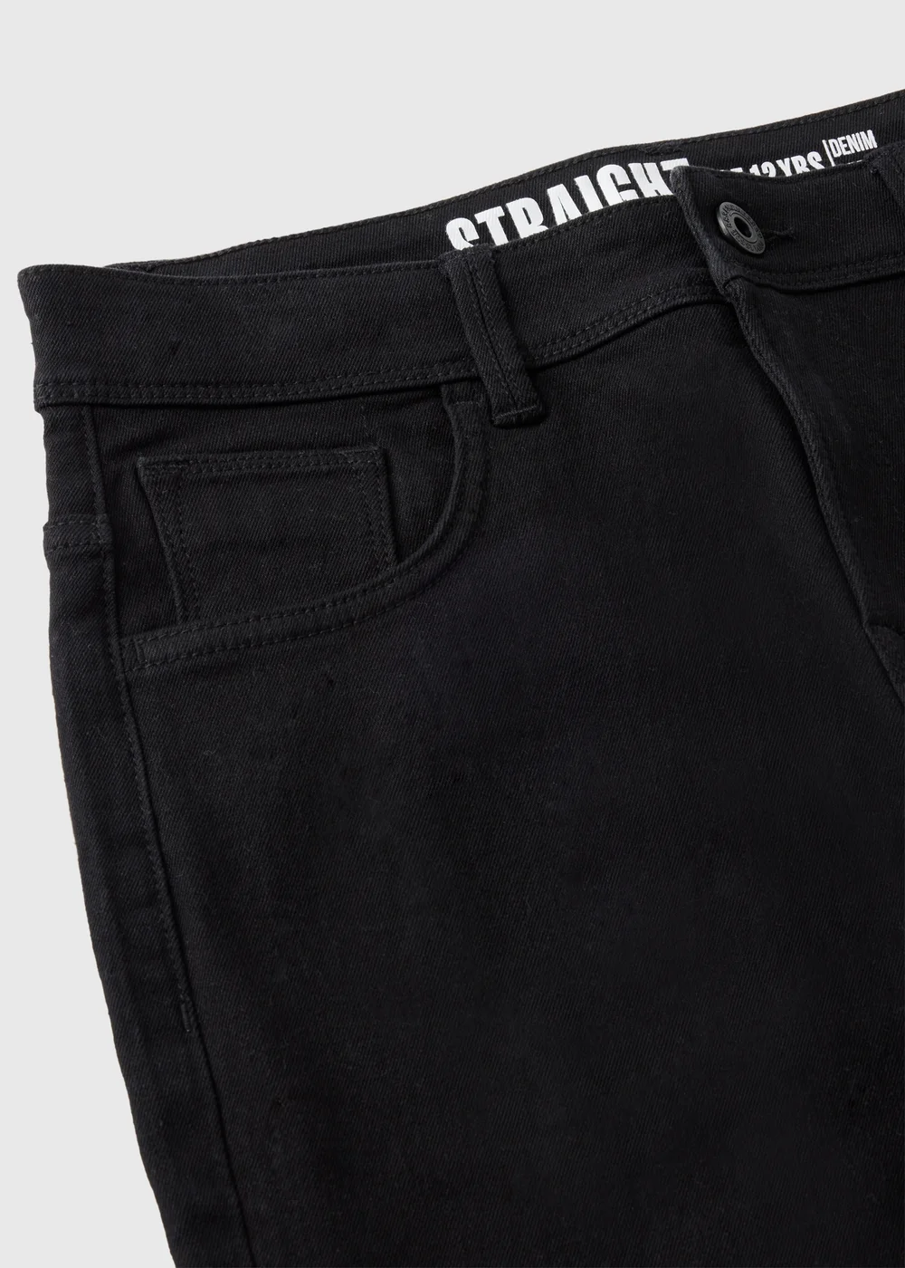 Boys Black Straight Fit Jeans (7-15yrs) - Age 7 Years Image 2