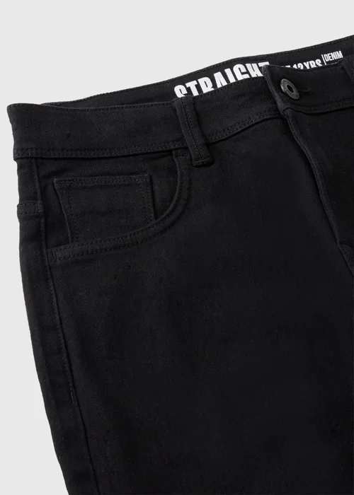 Boys Black Straight Fit Jeans (7-15yrs) - Age 7 Years Image 2