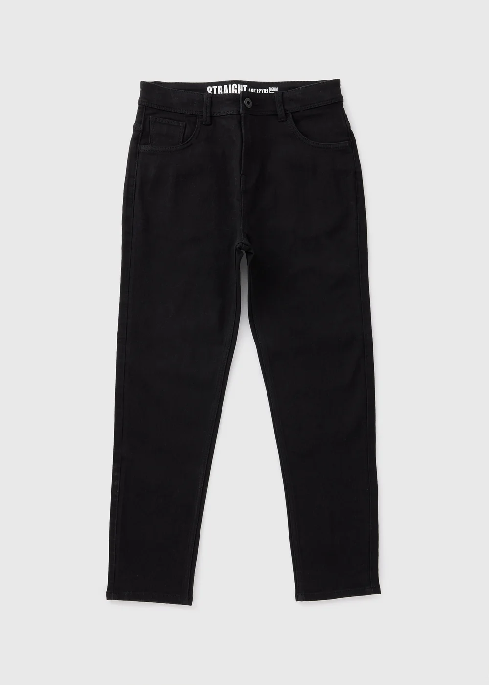 Boys Black Straight Fit Jeans (7-15yrs) - Age 7 Years Image 1