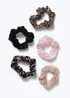 Muse Animal Print Five Pack Scrunchies - One Size Image 2