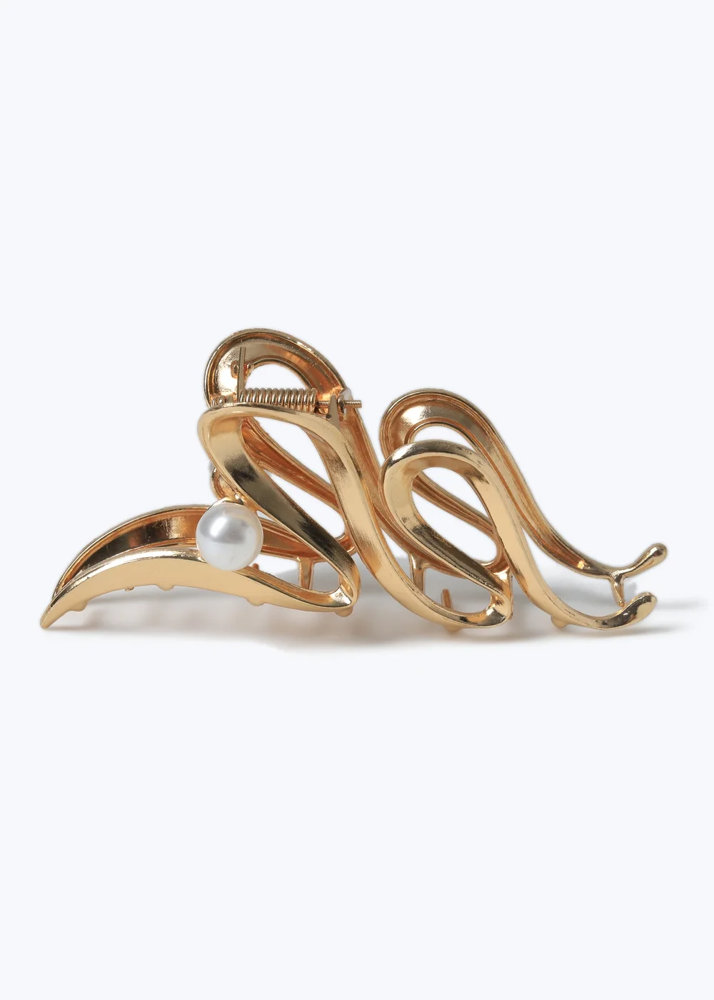 Muse Metal Squiggle Claw Clip In Gold - One Size Image 1