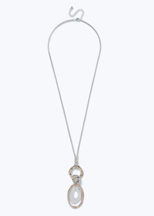 Muse Hammered Link Long Necklace Rose Gold - One Size Image 1