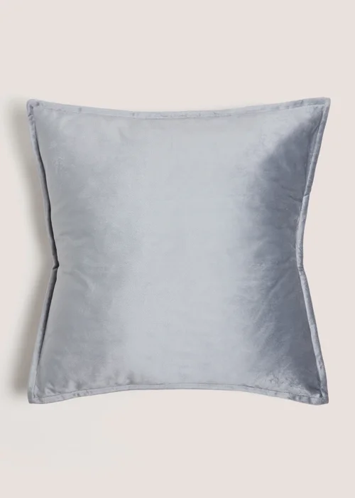 Grey Velvet Cushion Image 1