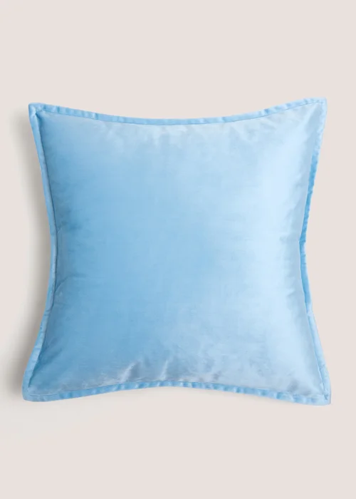 Blue Velvet Cushion Image 1