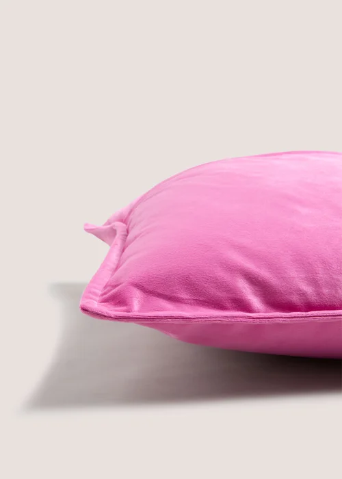Pink Velvet Cushion Image 2