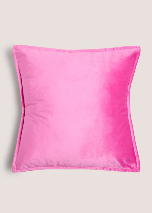 Pink Velvet Cushion Image 1