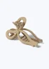 Muse Cream Plastic Bow Claw Clip - One Size Image 2