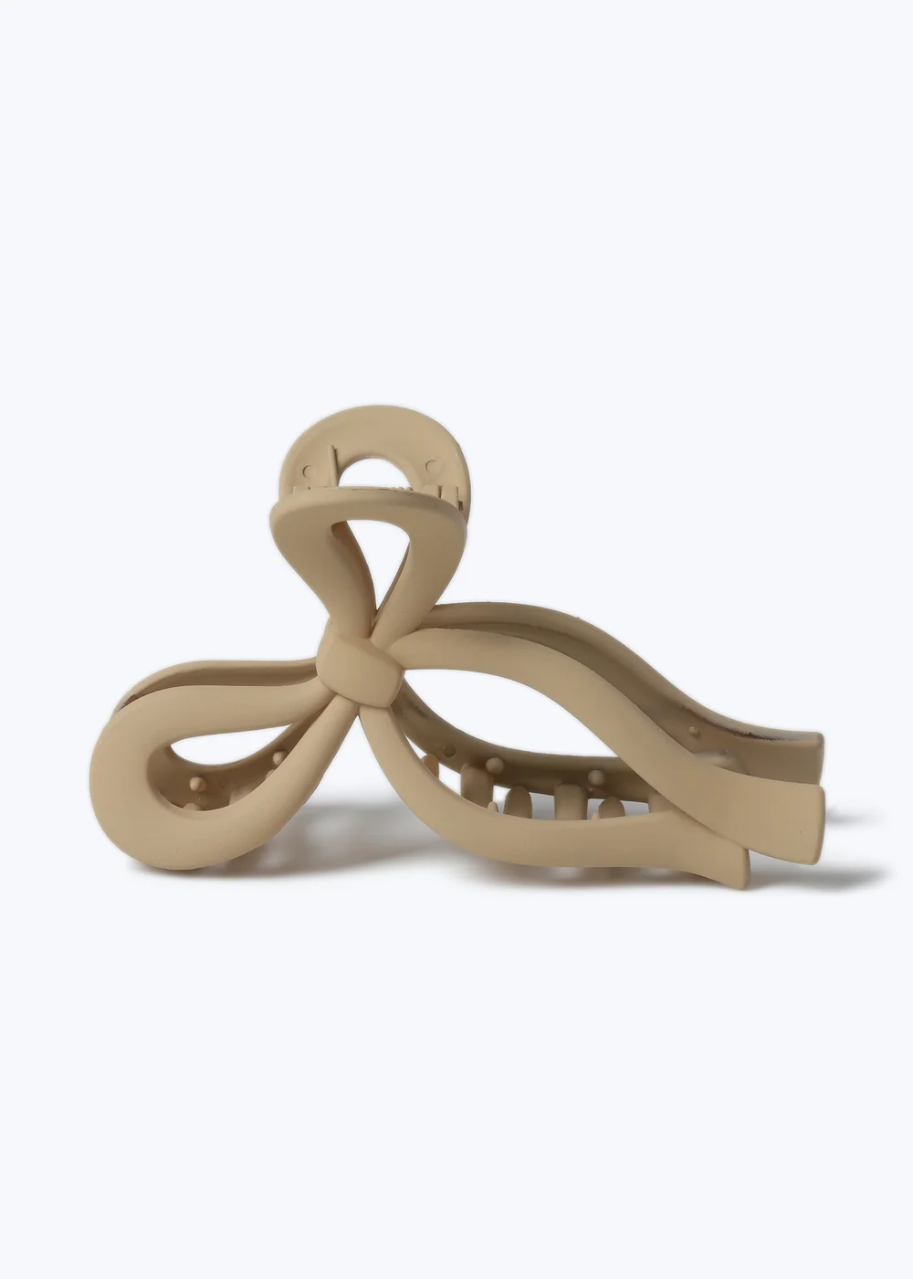 Muse Cream Plastic Bow Claw Clip - One Size Image 1