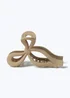 Muse Cream Plastic Bow Claw Clip - One Size Image 1