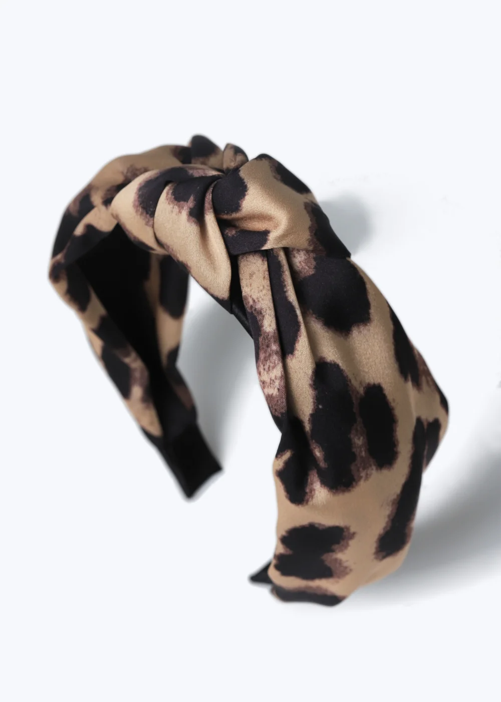 Muse Leopard Print Knot Headband - One Size Image 2