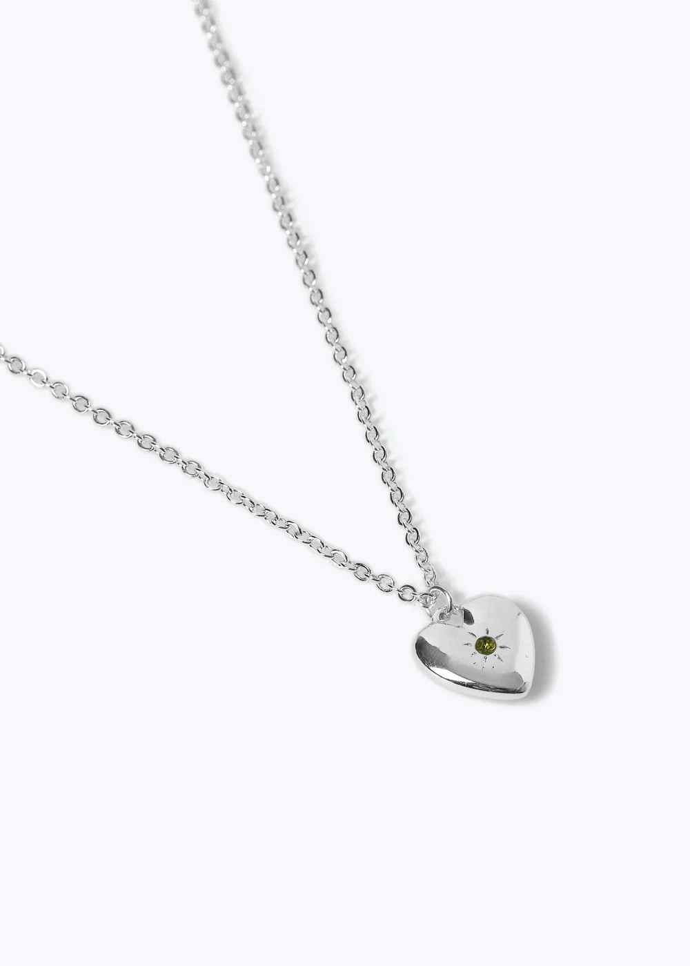 Muse August Birthstone Heart Pendant Necklace - One Size Image 2