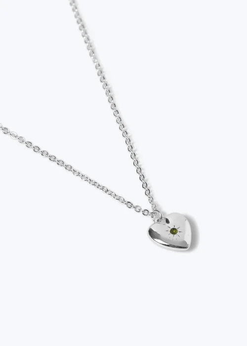 Muse August Birthstone Heart Pendant Necklace - One Size Image 2