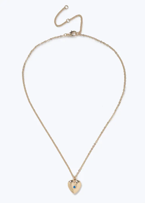 Muse September Birthstone Heart Pendant Necklace - One Size Image 1