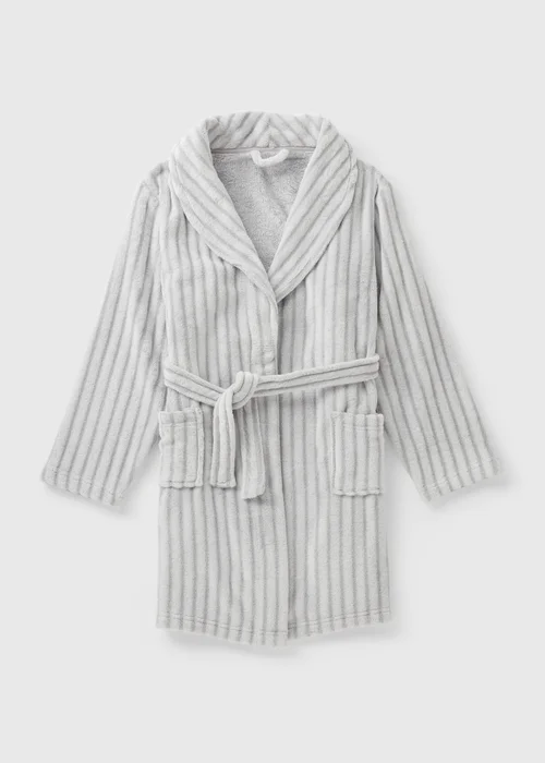 Kids Grey Fleece Dressing Gown (1-13yrs) - 1 half year to 2 Image 1