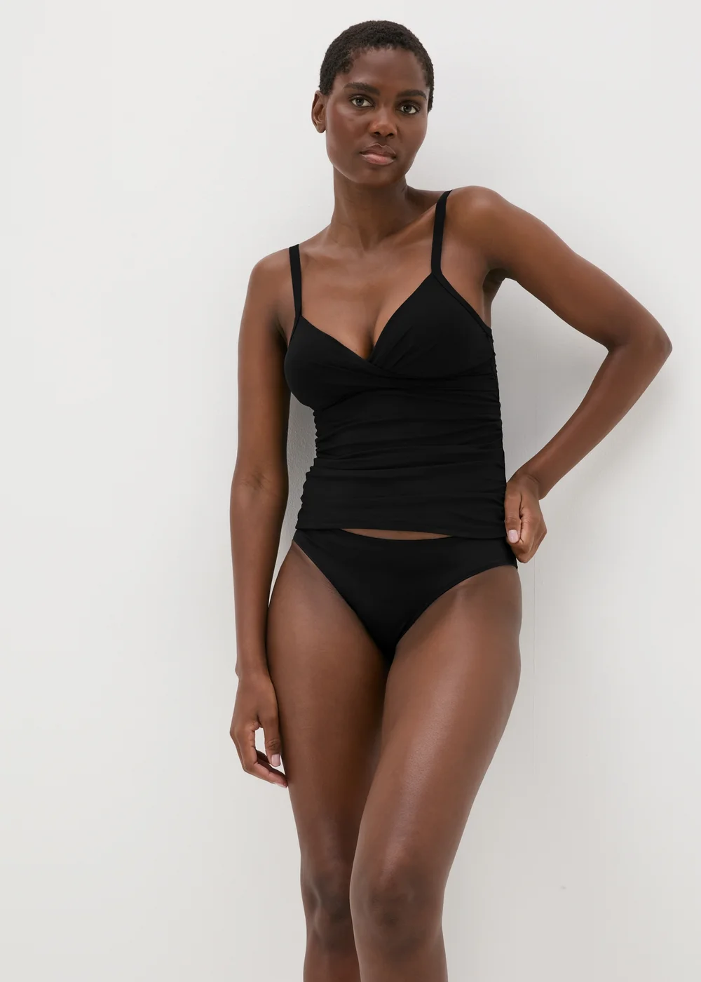 Black High Leg Bikini Bottoms - 6 Image 1