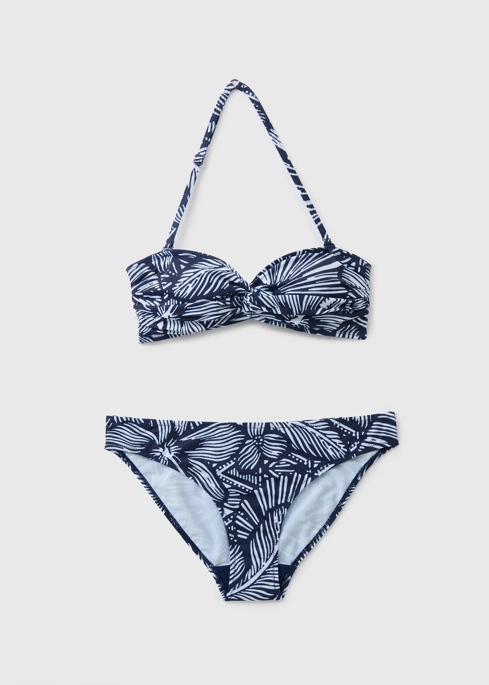 Navy Floral Twist Bikini Bottoms - 6 Image 3