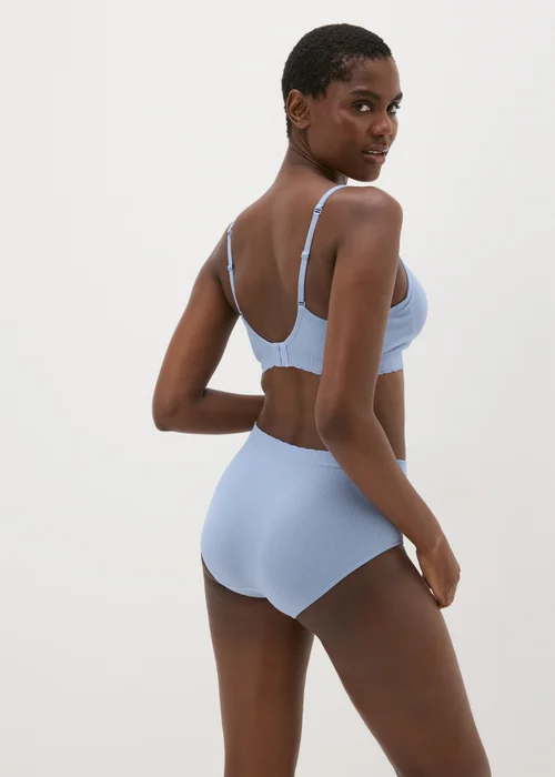 3 Pack Blue Seamless Full Brief Knickers - S Image 3