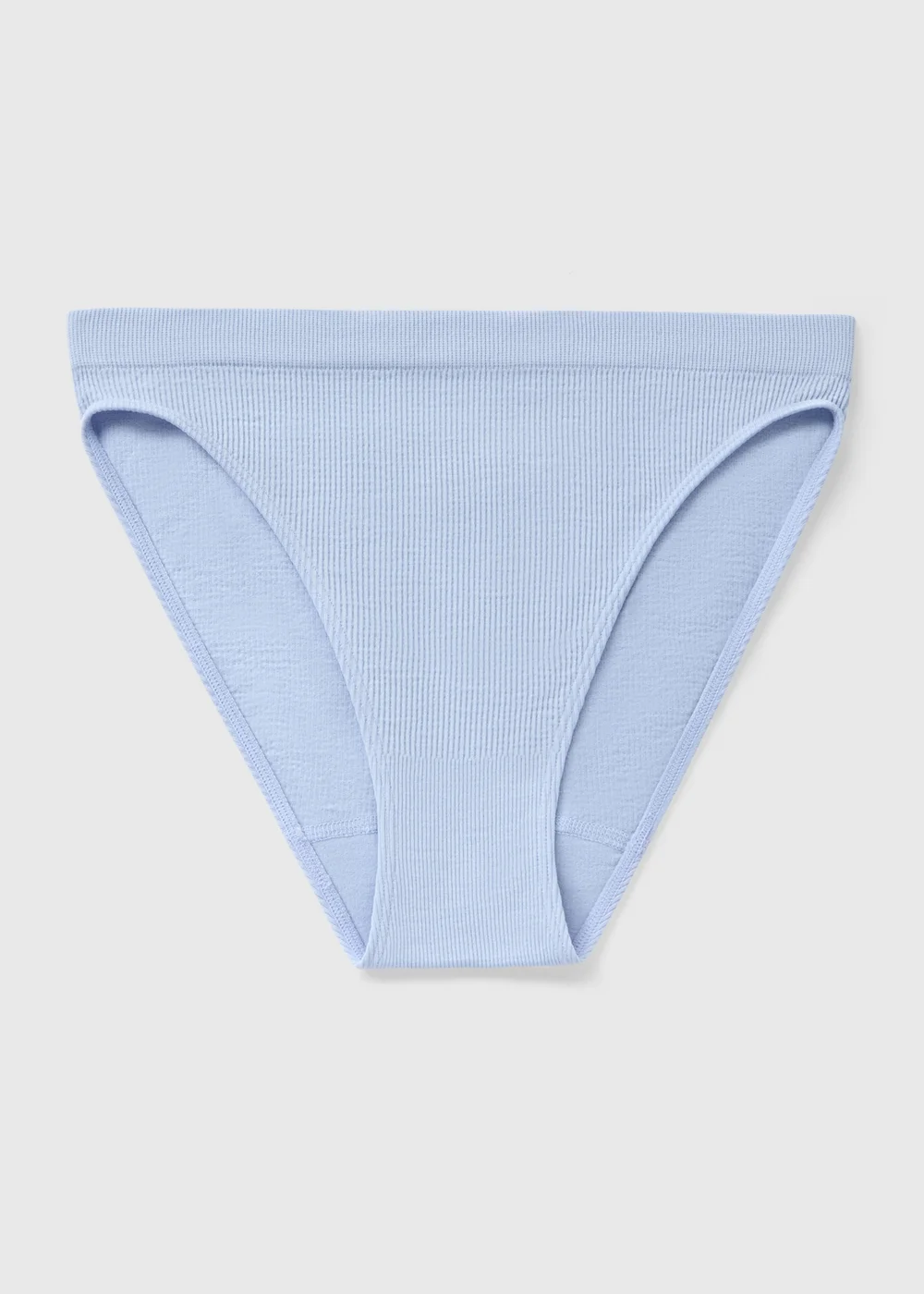 Blue Seamless High Leg Knickers - S Image 1