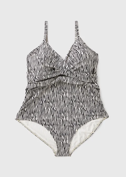 Brown Zebra Print Shapewear Swimsuit - 10 Image 3