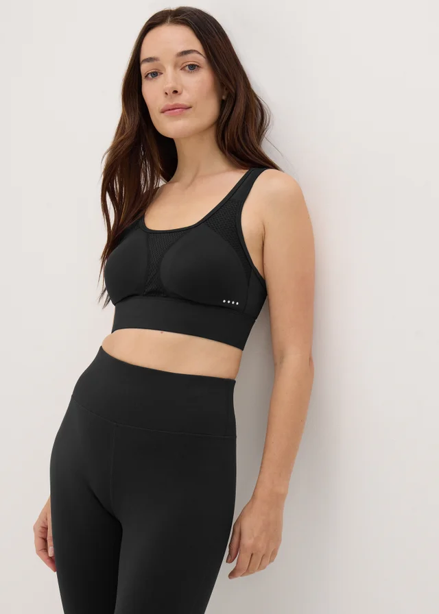 Souluxe Black Racer Back Sports Bra