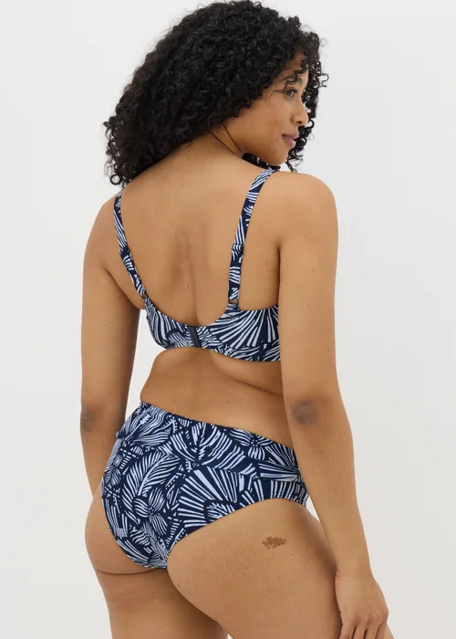 Navy Floral Twist Front Bikini Bottoms - 6 Image 2