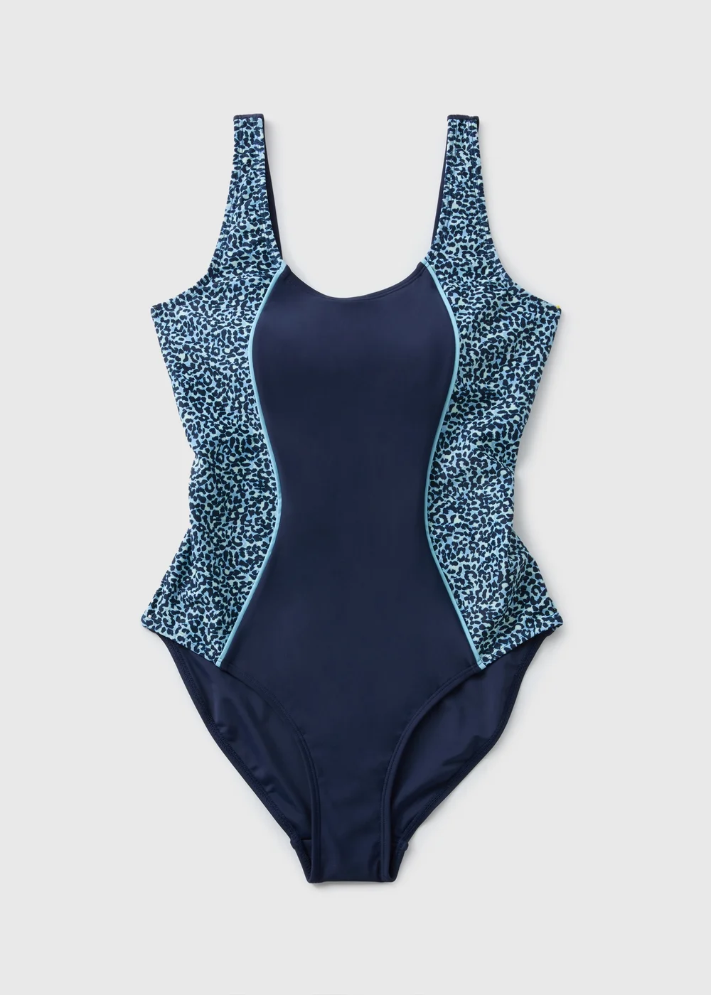 Souluxe Navy Animal Print Panel Swimsuit - 8 Image 3