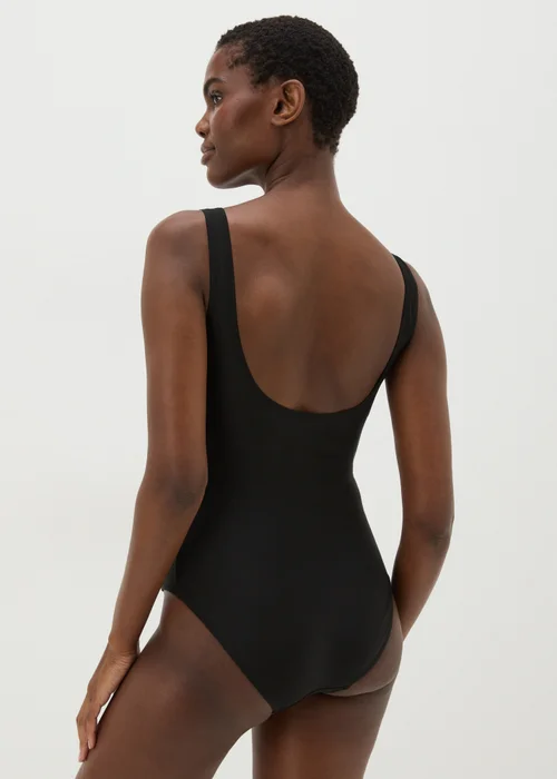 Black Mesh Panel Swimsuit - 8 Image 2