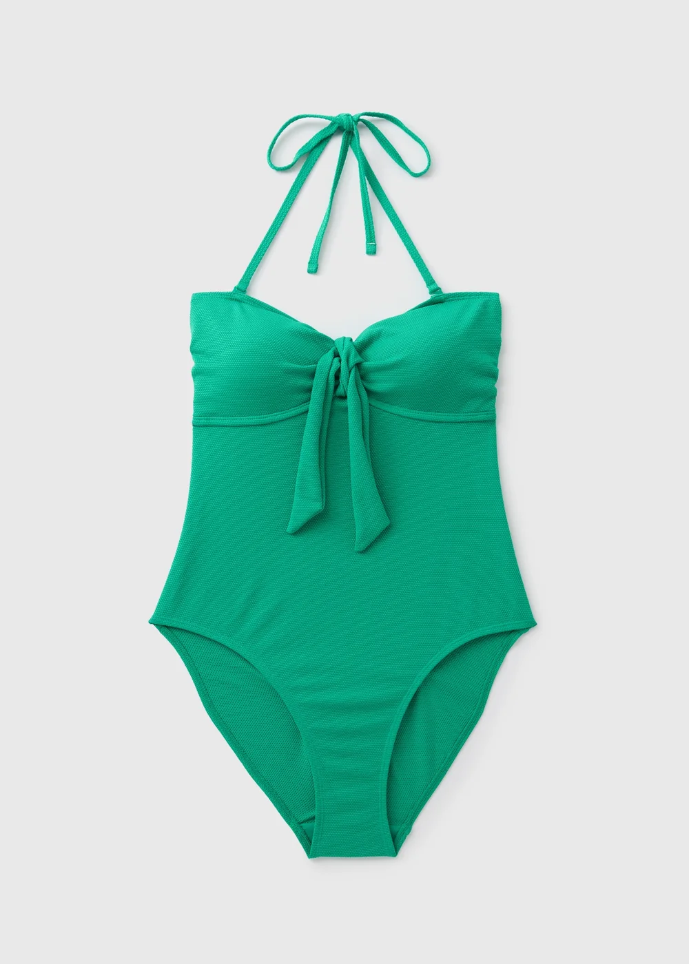 Green Tie Front Swimsuit - 8 Image 3