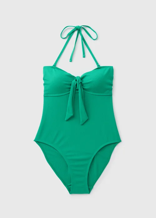 Green Tie Front Swimsuit - 8 Image 3