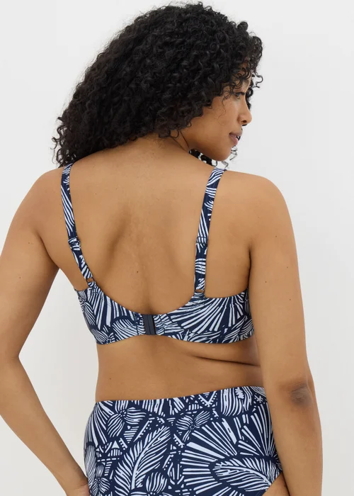 Navy Floral Midi Bikini Bottoms - 6 Image 2