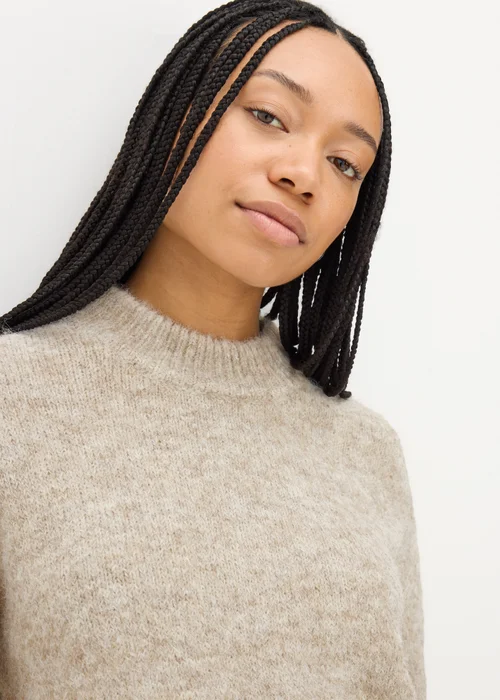 Beige Crew Neck Jumper - XS Image 3