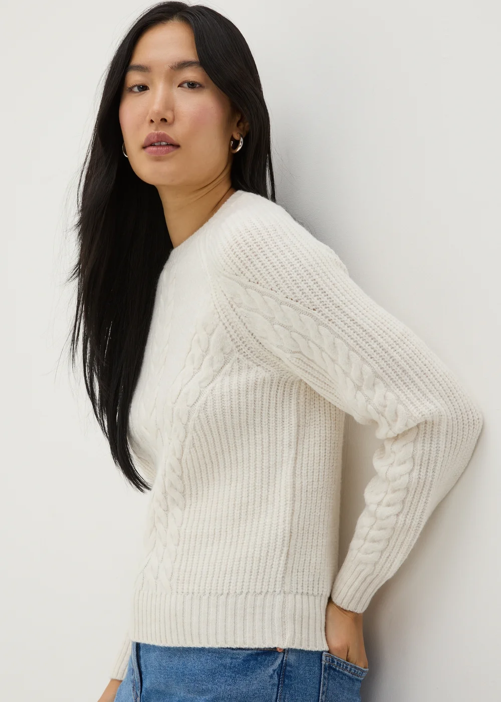 Cream Cable Knit Jumper - XS Image 2