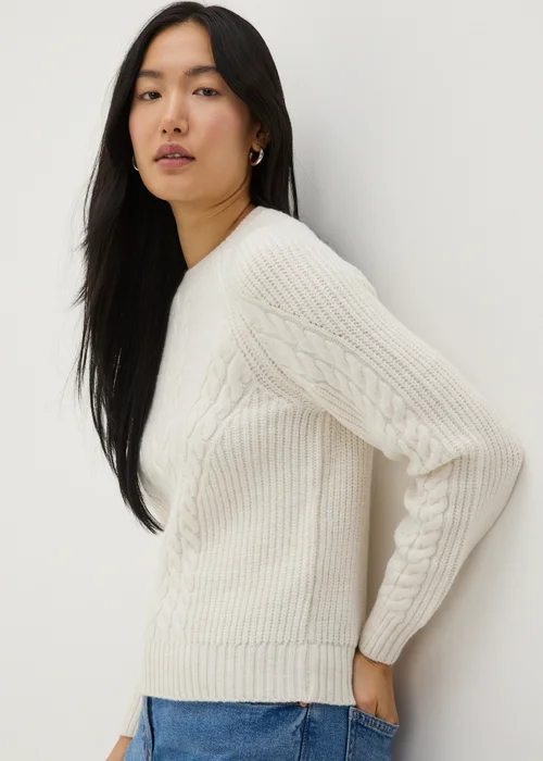 Cream Cable Knit Jumper - XS Image 2