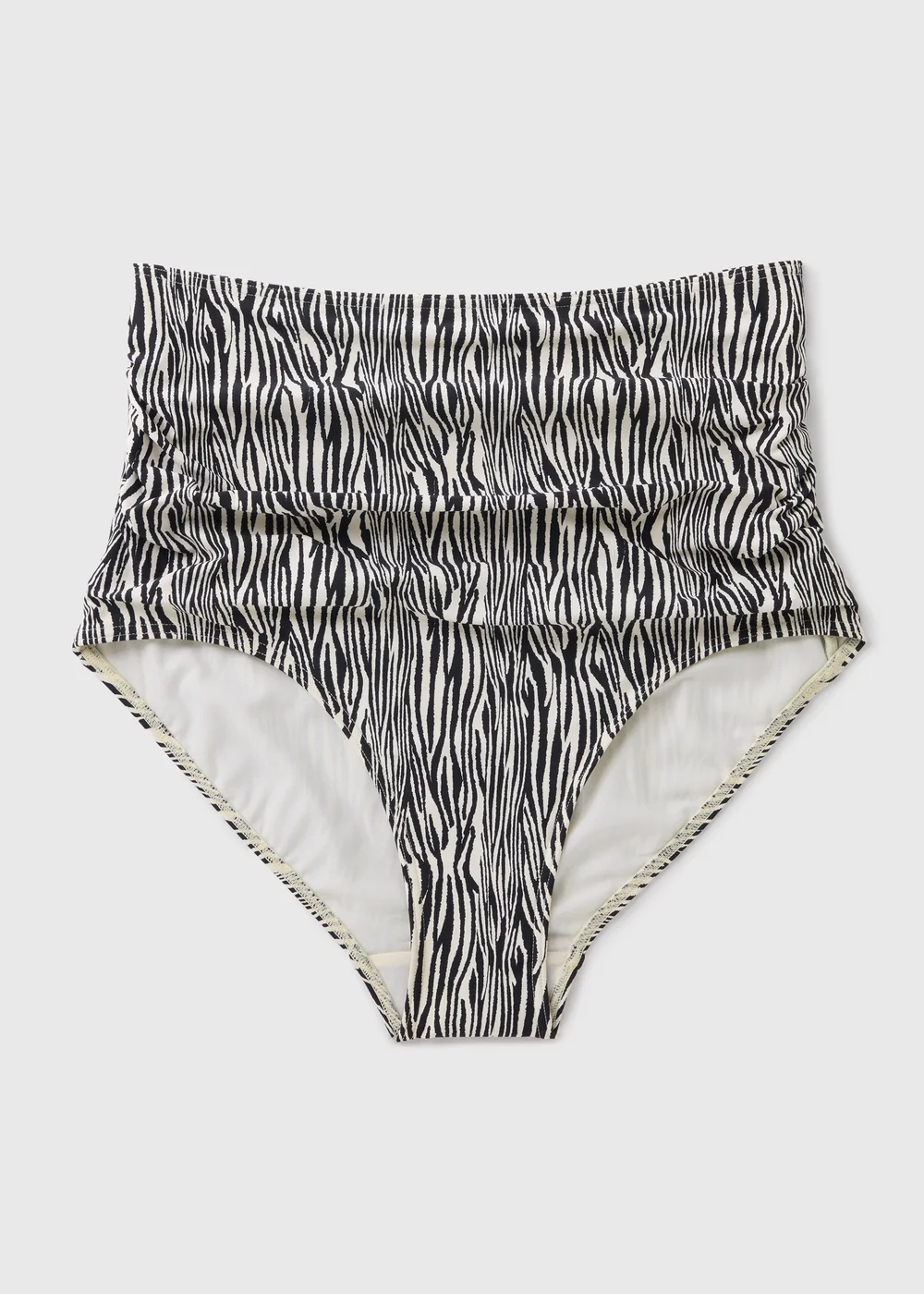 Brown Zebra Print Shapewear Bikini Bottoms - 10 Image 1