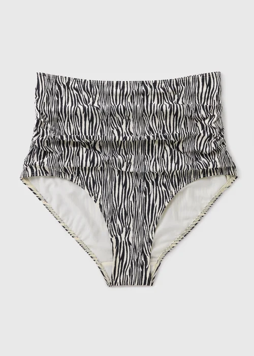 Brown Zebra Print Shapewear Bikini Bottoms - 10 Image 3