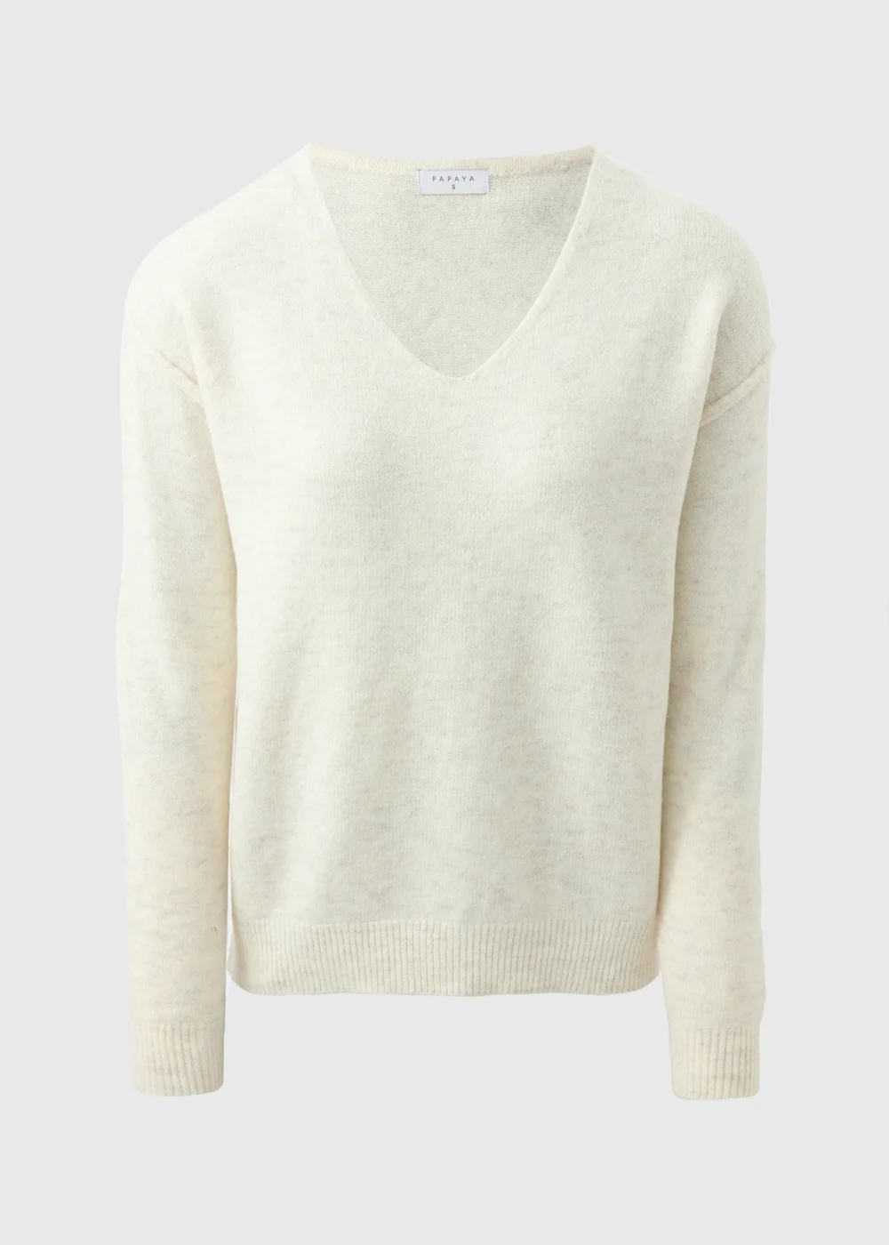 Cream V-Neck Jumper - XS Image 4