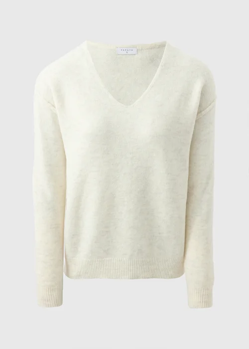 Cream V-Neck Jumper - XS Image 4