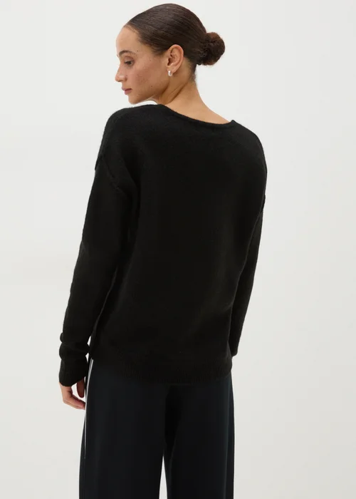 Black V-Neck Jumper - XS Image 2